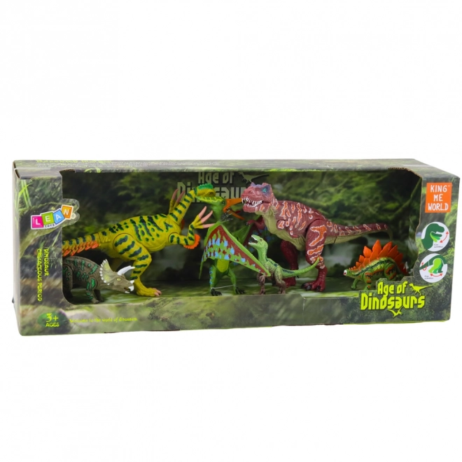 Set von beweglichen Dinosaurierfiguren