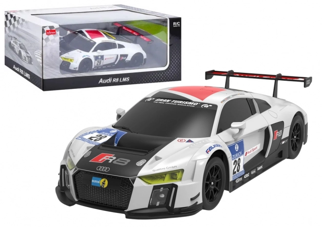 Ferngesteuertes Sportwagen Audi R8 LMS Weiß-Schwarz