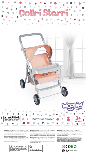 Woopie Königlicher Kinderwagen mit bunten Herzchen