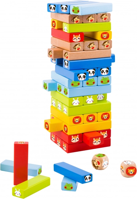 Holzspiel Jenga Tiere TOOKY TOY