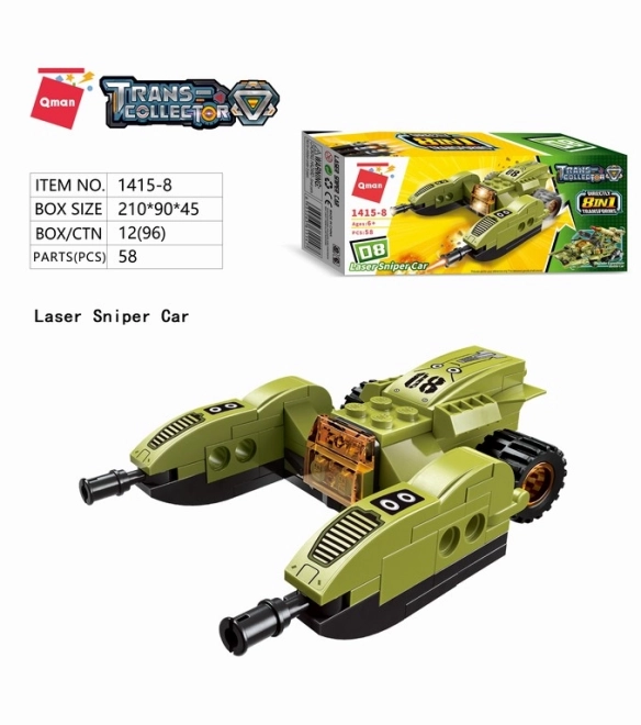 Qman Thunder Expedition Kampfwagen Bausatz 8v1