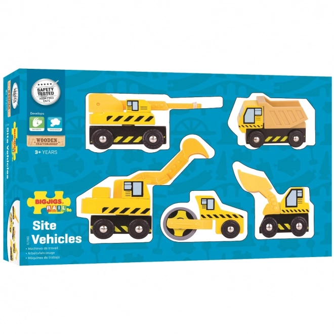 Bigjigs Rail Baumaschinen Set