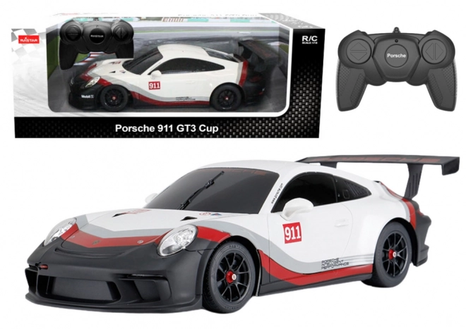 RC‑Auto 1:18 RASTAR PORSCHE 911 GT3 weiß‑grau