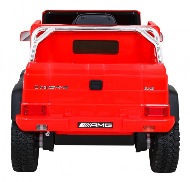Mercedes G63 AMG Auto mit Batterie, Rot + Fernsteuerung + 6 EVA-Räder + Sanfter Start + MP3 LED