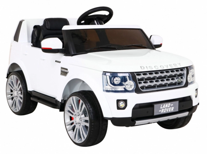 Land Rover Discovery Elektrisches Kinderauto weiß + Fernbedienung + EVA-Räder + langsamer Start + MP3 Radio