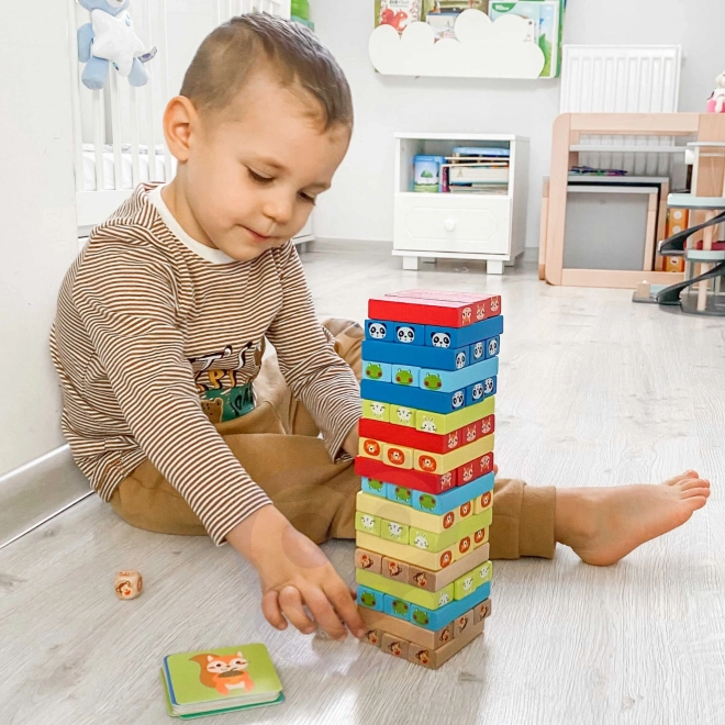 Holzspiel Jenga Tiere TOOKY TOY
