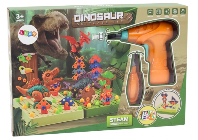 3D Bausteine Dino Konstruktion Set mit Bohrer