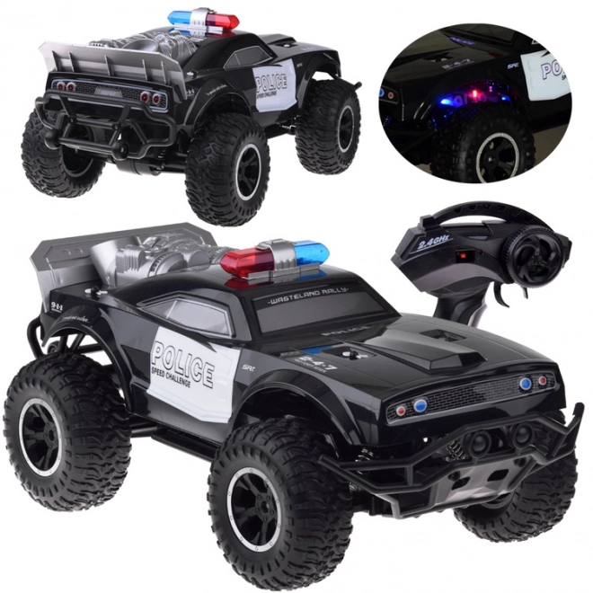 Großer ferngesteuerter Monstertruck POLIZEI Beleuchtung mit Fernbedienung RC0626