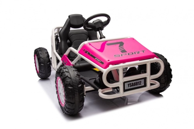 Rosa Elektrobetriebenes Buggy-Fahrzeug für Kinder