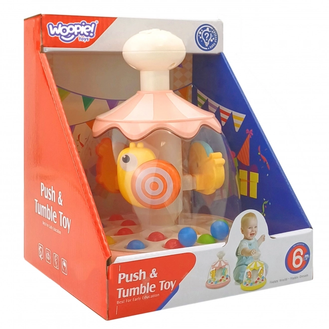 Woopie bunter Kreisel mit Tieren und Kugeln
