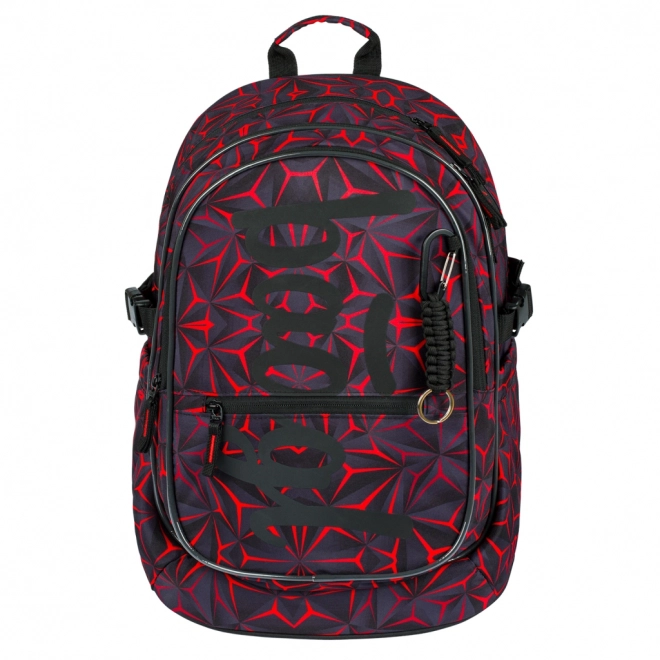 Schulrucksack Core Red Polygon