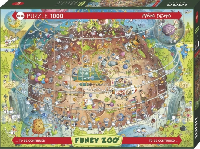 Heye Puzzle Verrückter Zoo: Kosmisches Pavillon 1000 Teile