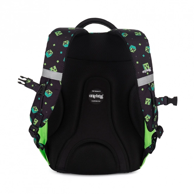 Schulrucksack Oxy Next Green Cube