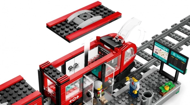 LEGO City Straßenbahn mit Haltestelle