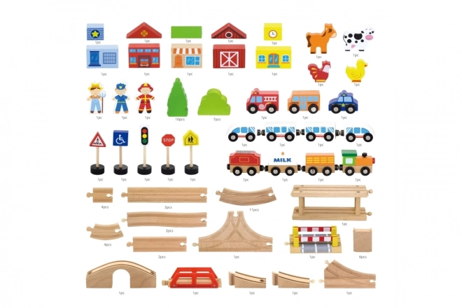 Holzeisenbahn Set