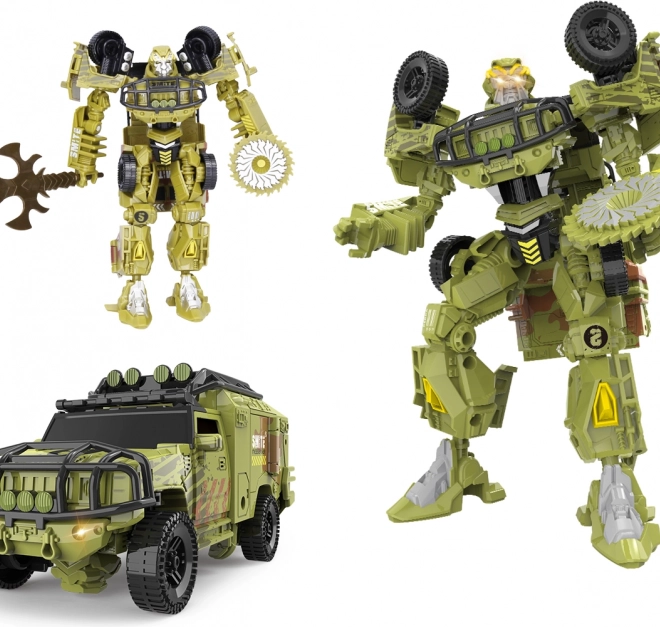 Transformations-Autoroboter mit Schwert