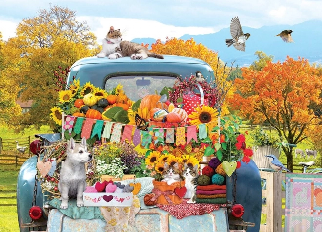 Puzzle Herbstlicher Lieferwagen 500 Teile COBBLE HILL