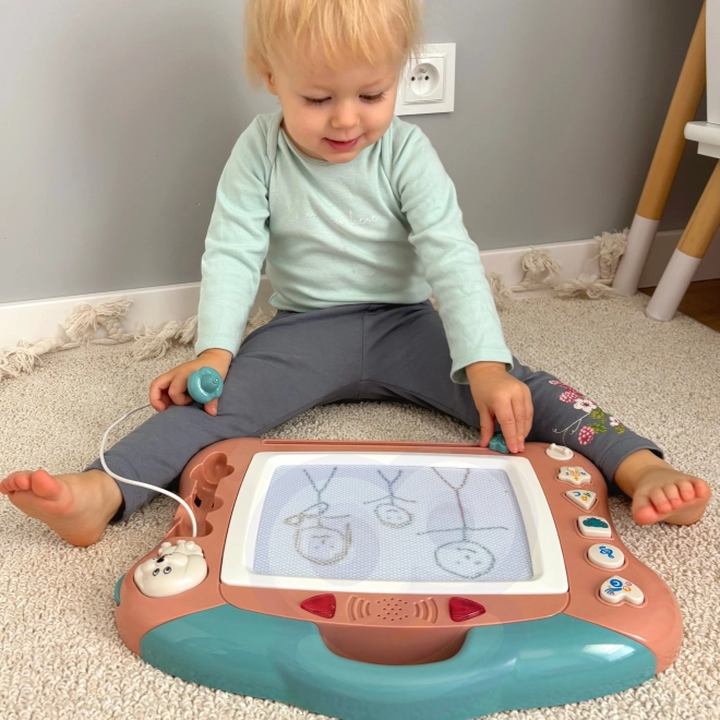 Interaktive Magnetische Zeichentafel mit Musik und Licht Orange