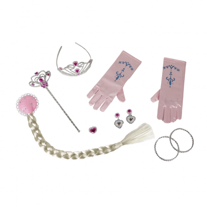 Prinzessinnen-Set mit Handschuhen in Rosa