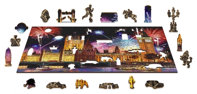 Holzpuzzle Nacht London 2v1 150 Teile