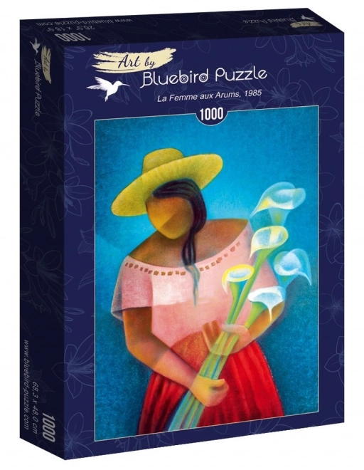 Puzzle Frau mit Arons 1000 Teile