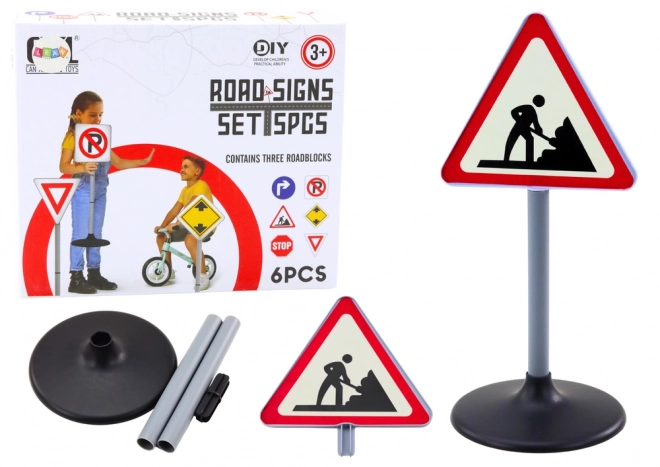 Großes Verkehrsschild Bauarbeiten Lernspielzeug