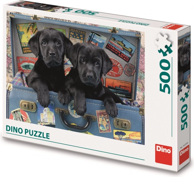 Puzzle Welpen im Koffer 500 Teile