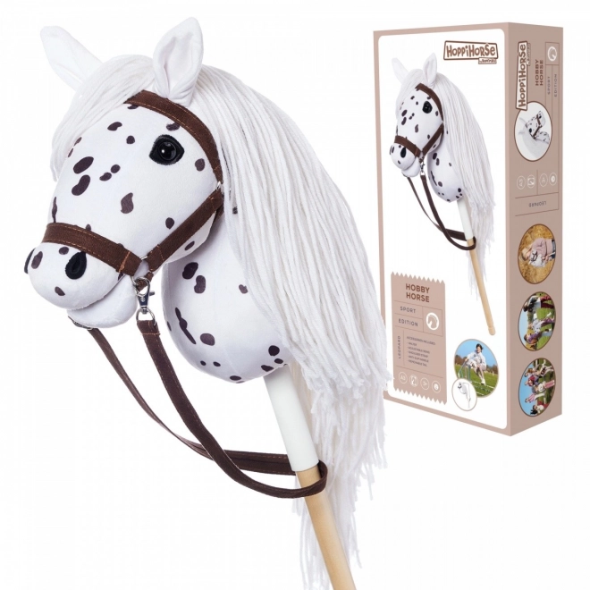Steckenpferd Hobby Horse aus der HOPPIHORSE Sport Edition in der Farbe weißer Leopard