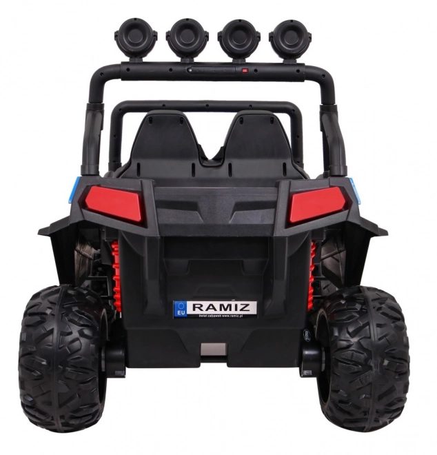 Grand Buggy Strong Lift pro Kinder Blau + Antrieb 4x4 + Fernbedienung + Gepäckträger + Radio MP3 + LED-Diode