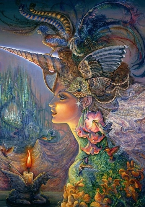 Grafika Puzzle Meine Dame Einhorn 1000 Teile