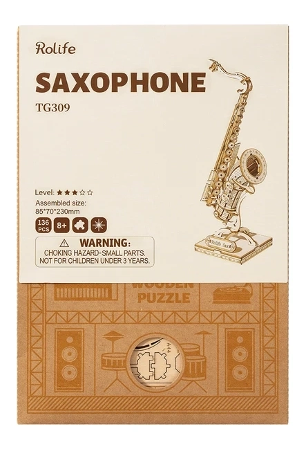 3D Holzpuzzle Saxofon