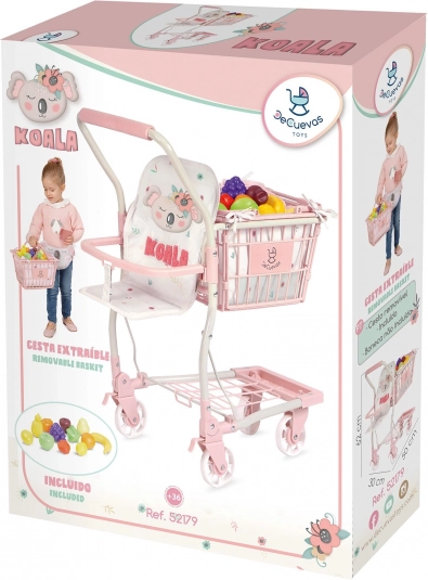2-in-1: rollbarer Wagen und Handkorb
