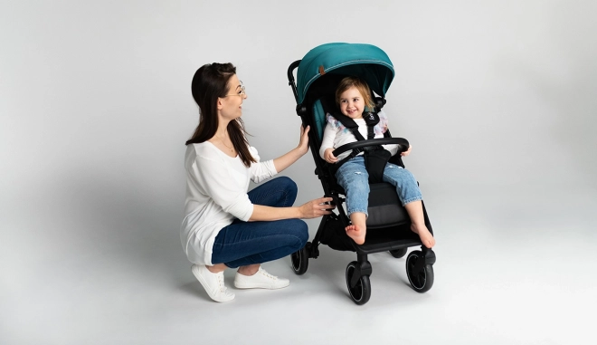 Sportkinderwagen Lionelo Cloe Braun Rost – Grüner Smaragd