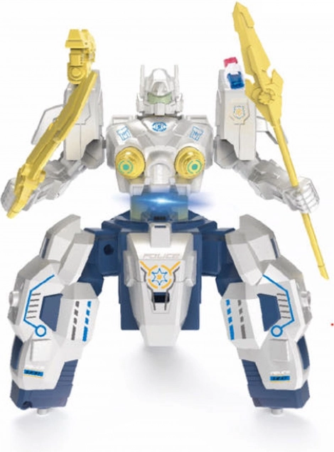 Rauchender RC-Polizeiroboter mit Fernbedienung