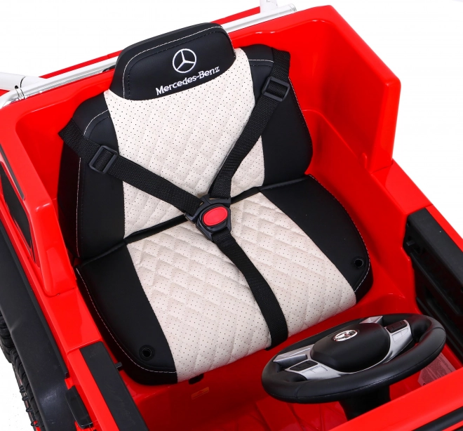 Mercedes G63 AMG Auto mit Batterie, Rot + Fernsteuerung + 6 EVA-Räder + Sanfter Start + MP3 LED