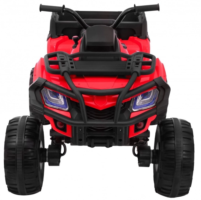 Quad XL mit Batterie ATV für Kinder Rot + 4x4 Antrieb + Gepäckträger + Sanftanlauf + EVA + LED Audio
