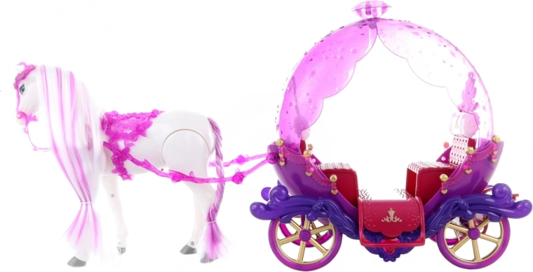 Märchenhafte lila Kutsche für Puppen