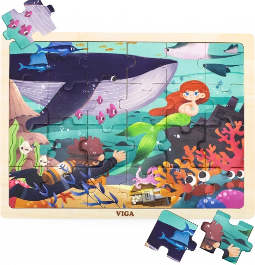 Holzpuzzle VIGA – Geheimnis des Meeres, 24 Teile
