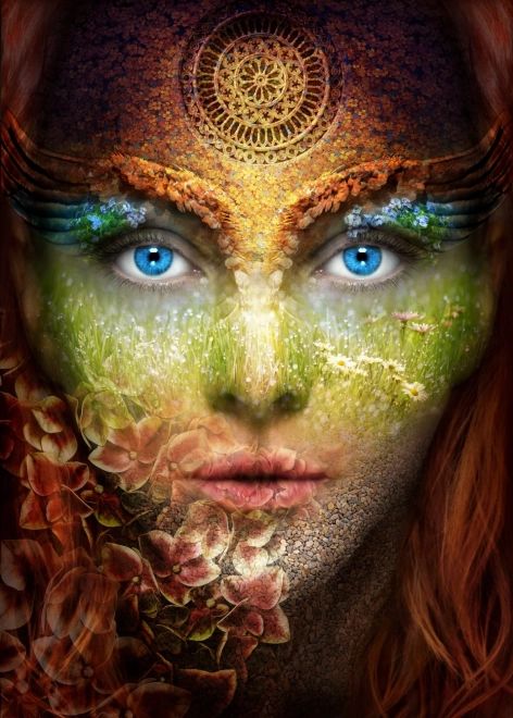 Puzzle Natur – Frau 1000 Teile