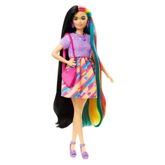 Barbie Totally Hair Puppe mit farbigen Haaren und Herz-Accessoires