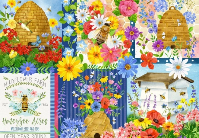 Puzzle Bienen und Bienenstöcke 1000 Teile BLUEBIRD