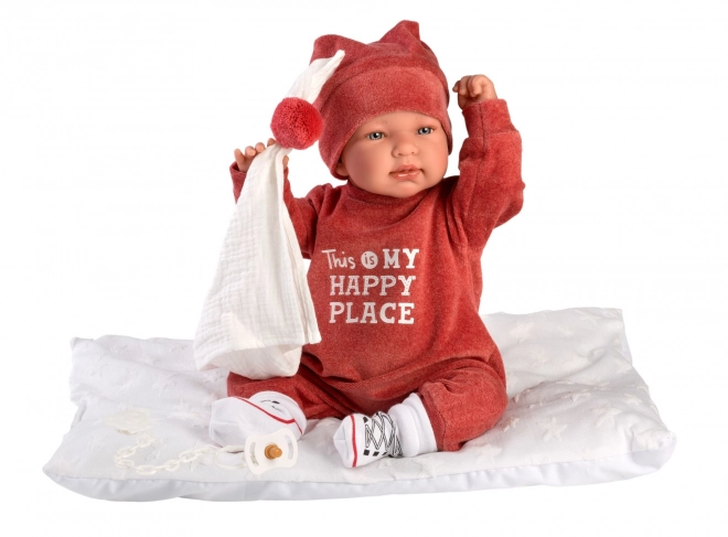 Realistische Babypuppe mit Geräuschen und weichem Körper 44 cm