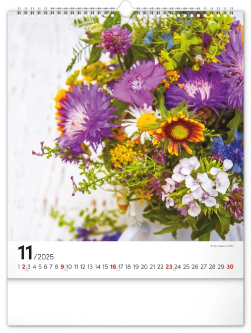 Notique Wandkalender Blumen 2025