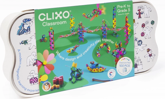 Clixo Classroom - Magnetisches Baukasten 100 Stk