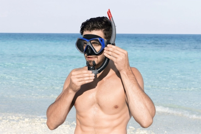 Schwimm- und Schnorchelset Schwarz mit Maske und Schnorchel