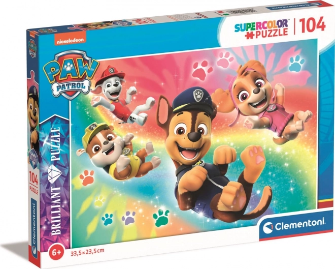 Puzzle 104 Teile Paw Patrol Glanz