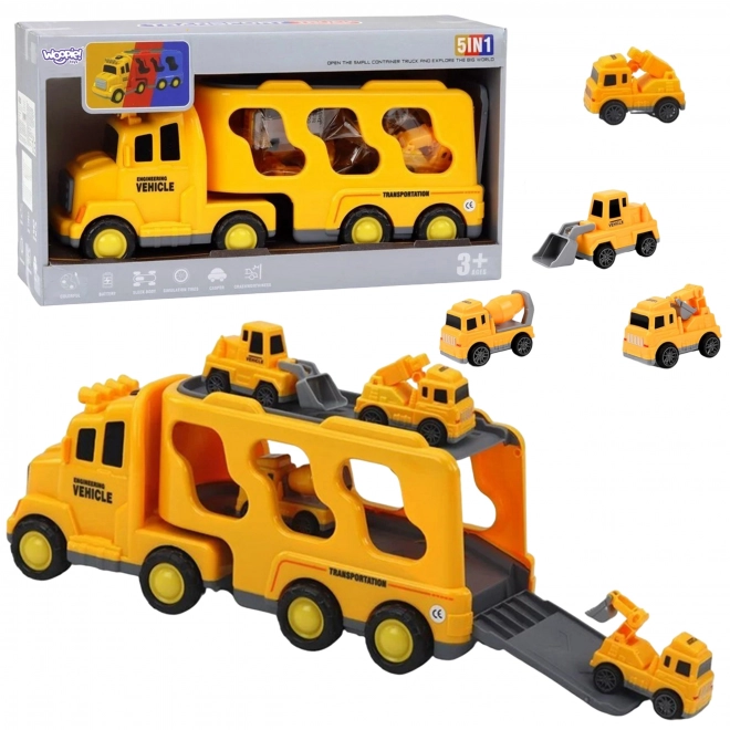 Woopie Abschleppwagen Set mit 5 Fahrzeugen