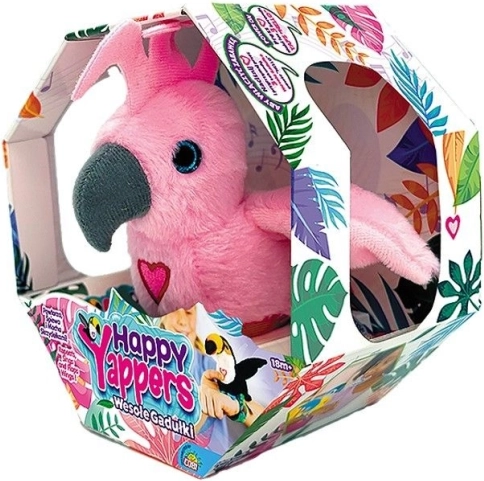 Happy Yappers Fröhliche Schwätzer interaktiver Plüsch-Kakadu mit Aufnahme und Gesang