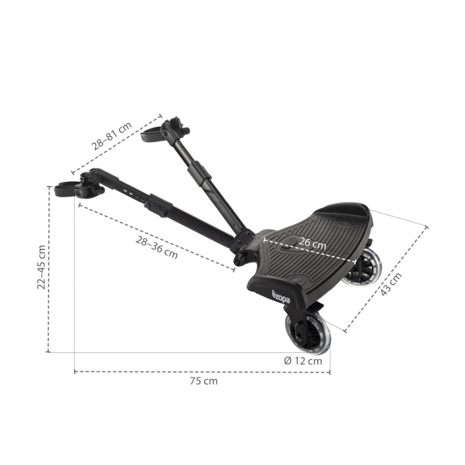 Trittbrett für Kinderwagen Segboard 2 Schwarz