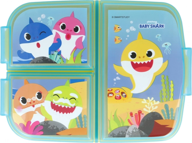 Lunchbox Baby Shark mit mehreren Fächern